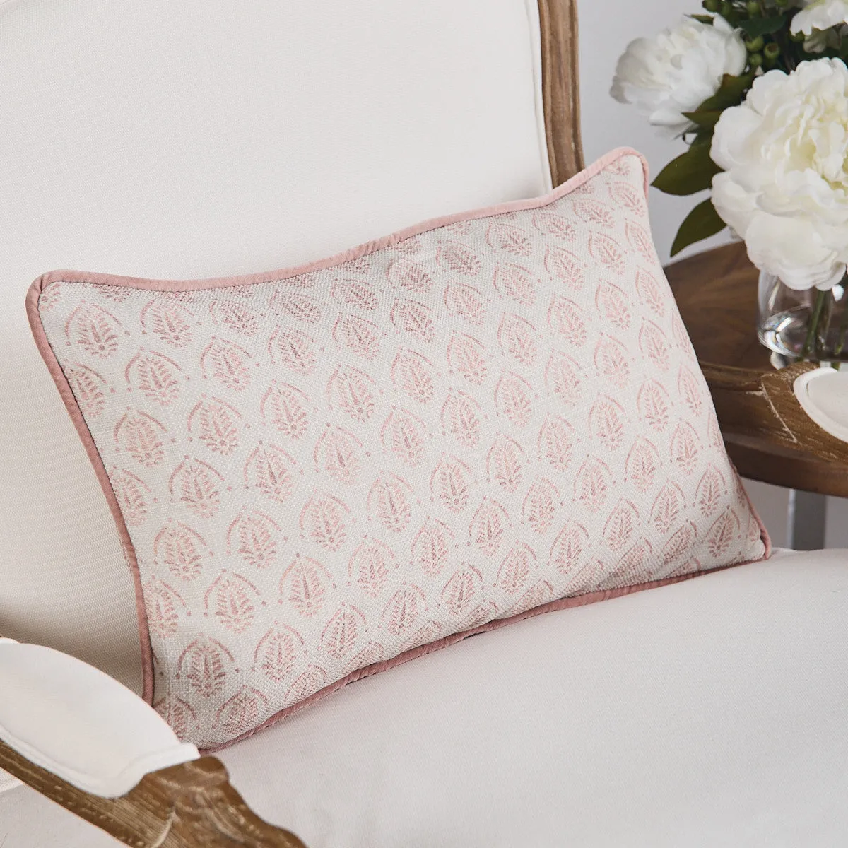 Agave Cushion Cover (Blush Rectangular)