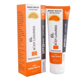 Body Luxuries Nano White Facial Sunscreen SPF 50, 75ml