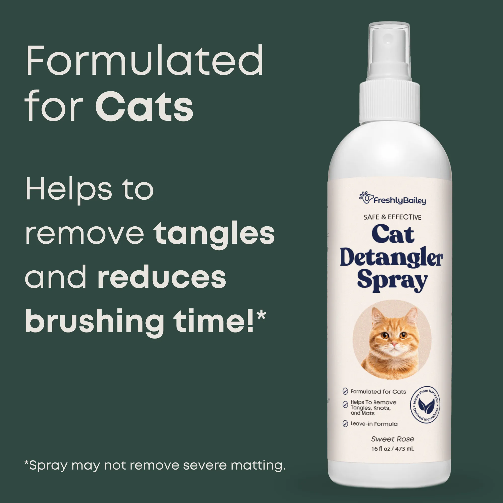 Cat Detangling Spray 16 FL OZ