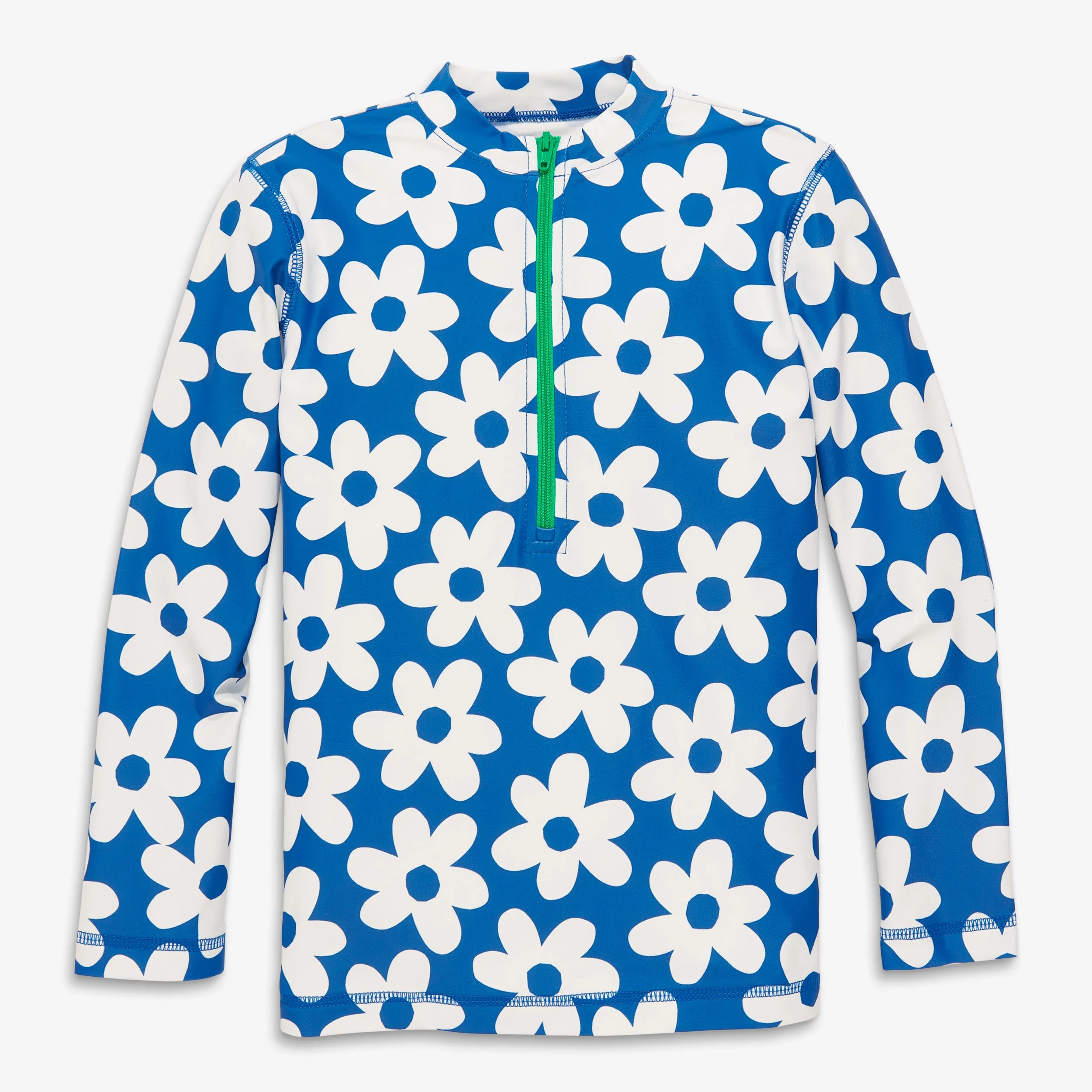 Clearance long sleeve half-zip rash guard in cutout blooms