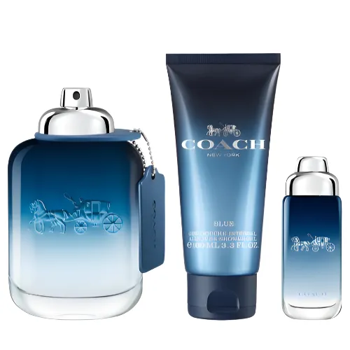 Coach Blue 3 Piece Gift Set