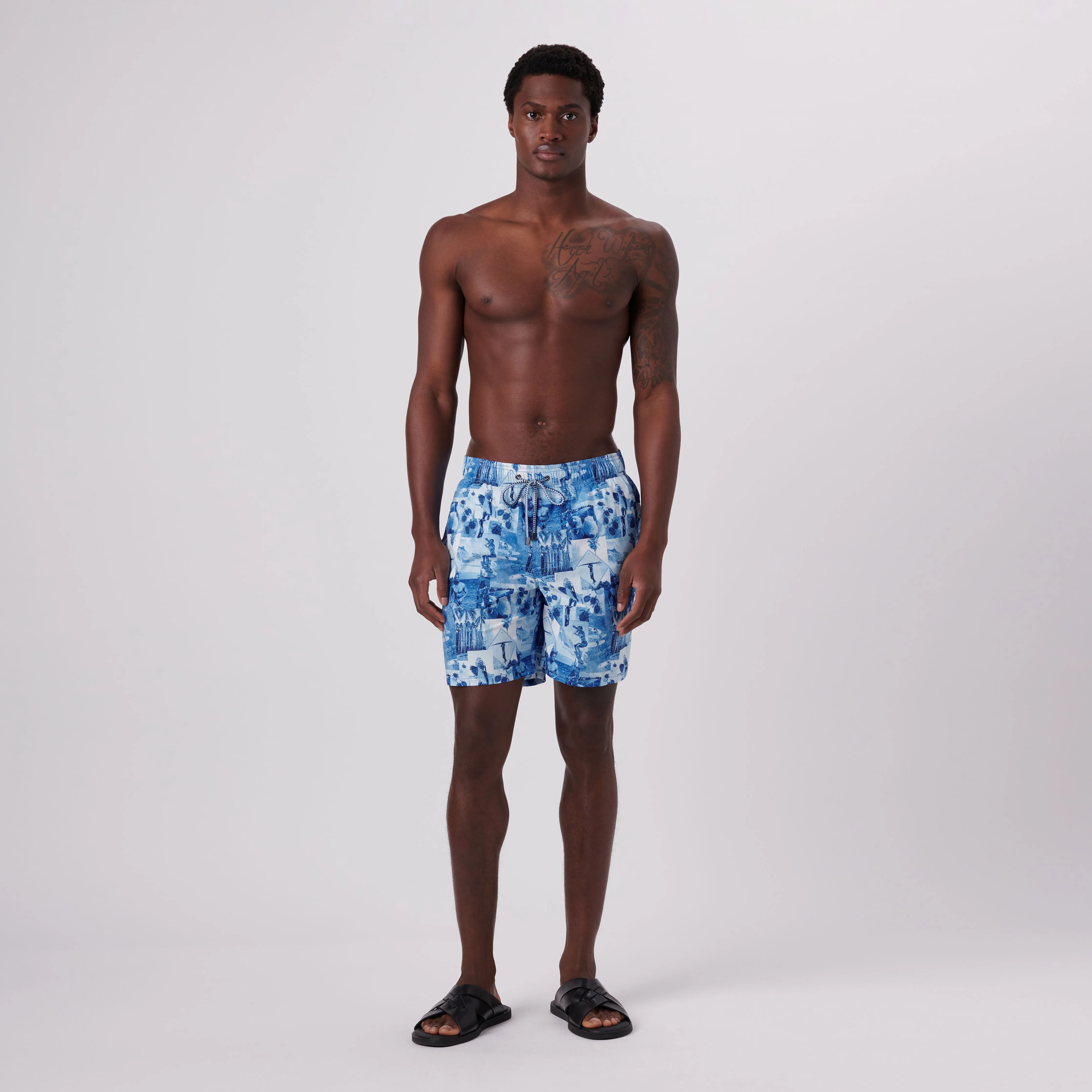 Cosmo Photo Collage Swim Trunks