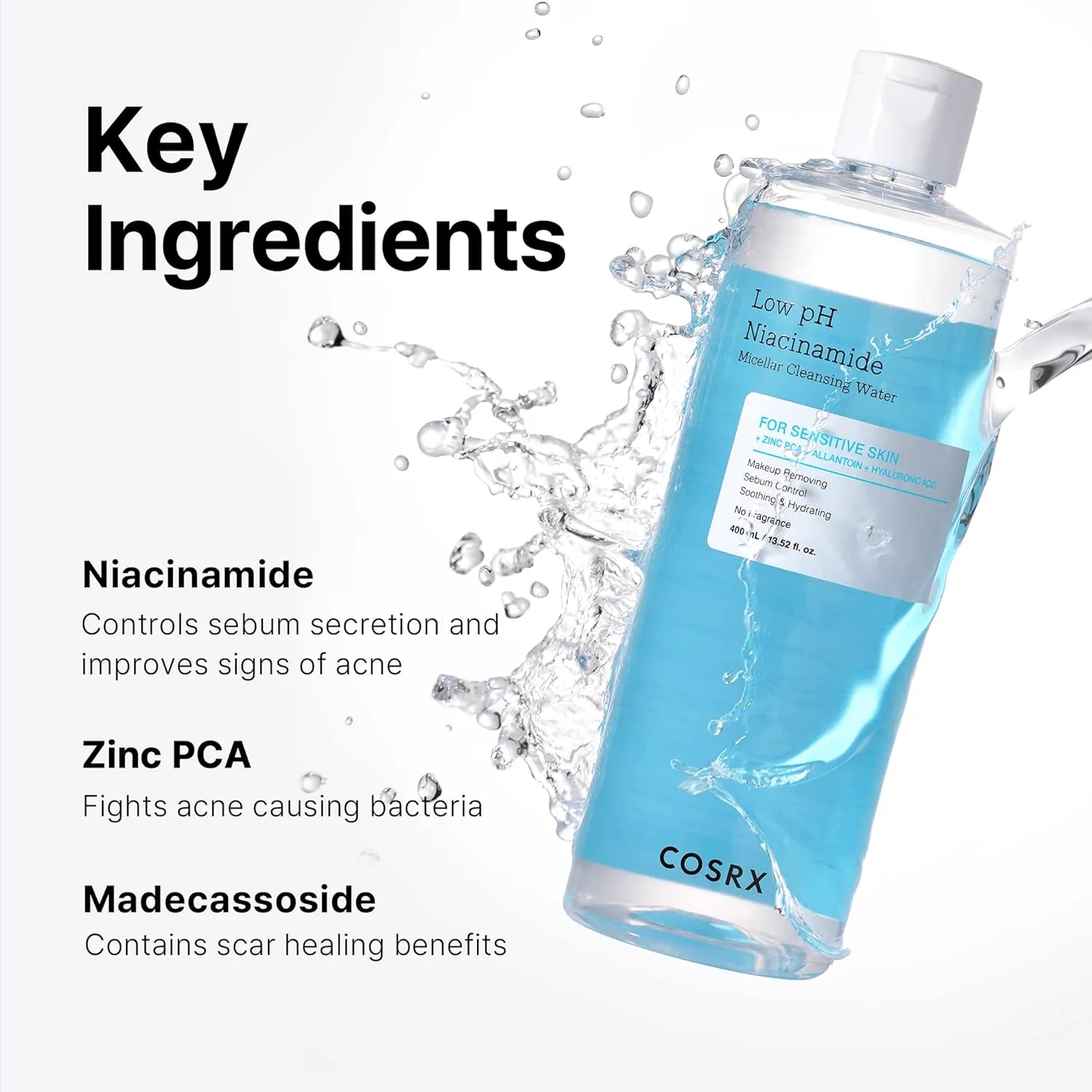 COSRX Low pH Niacinamide Micellar Cleansing Water - 400ml