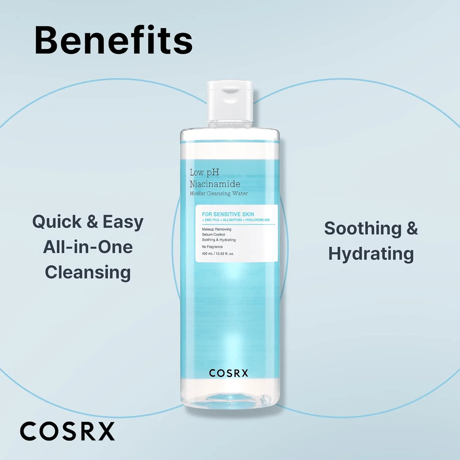 COSRX Low pH Niacinamide Micellar Cleansing Water - 400ml