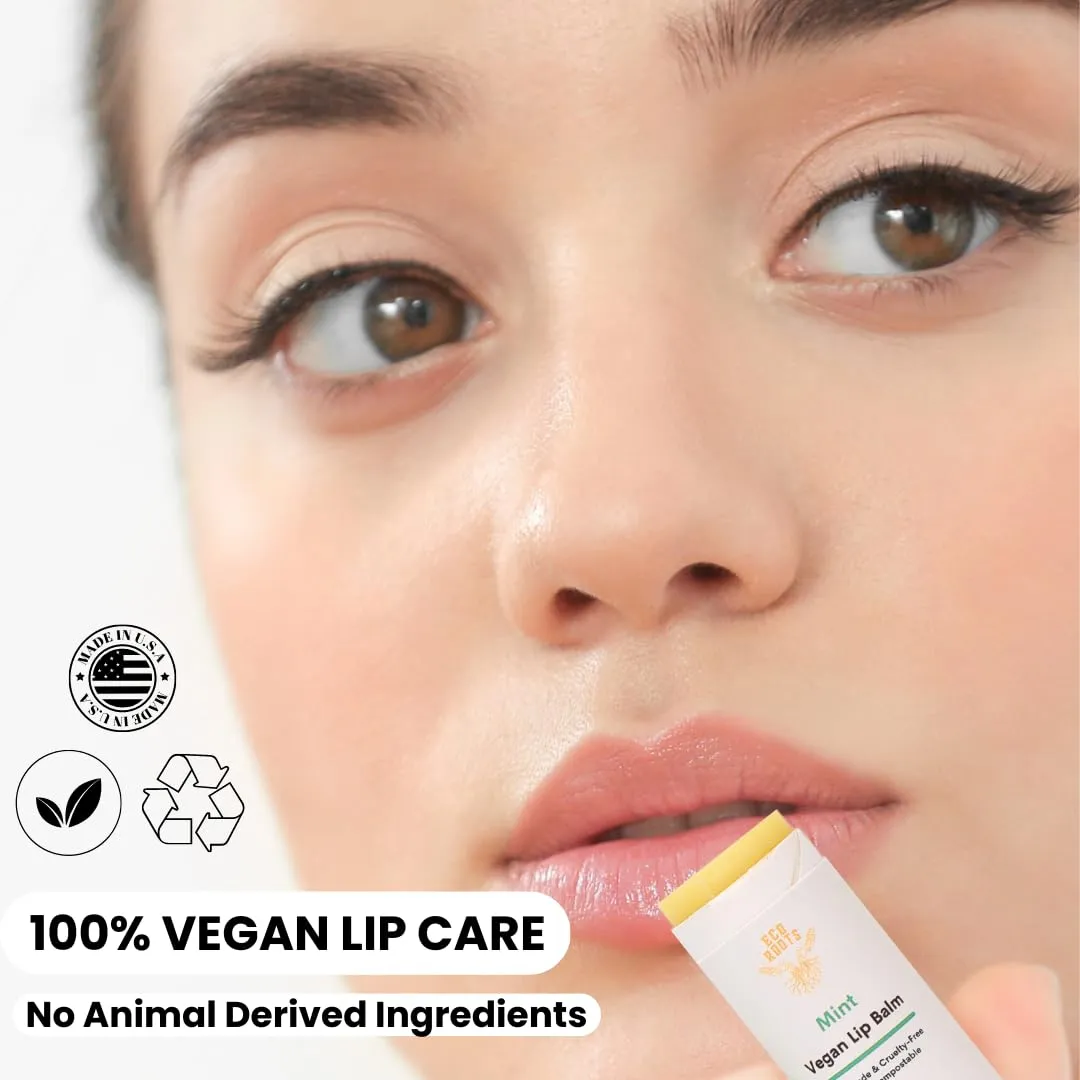 ECO ROOTS: Tinted Lip Balm - Organic and Vegan Lip Moisturizer (Pack of 2)