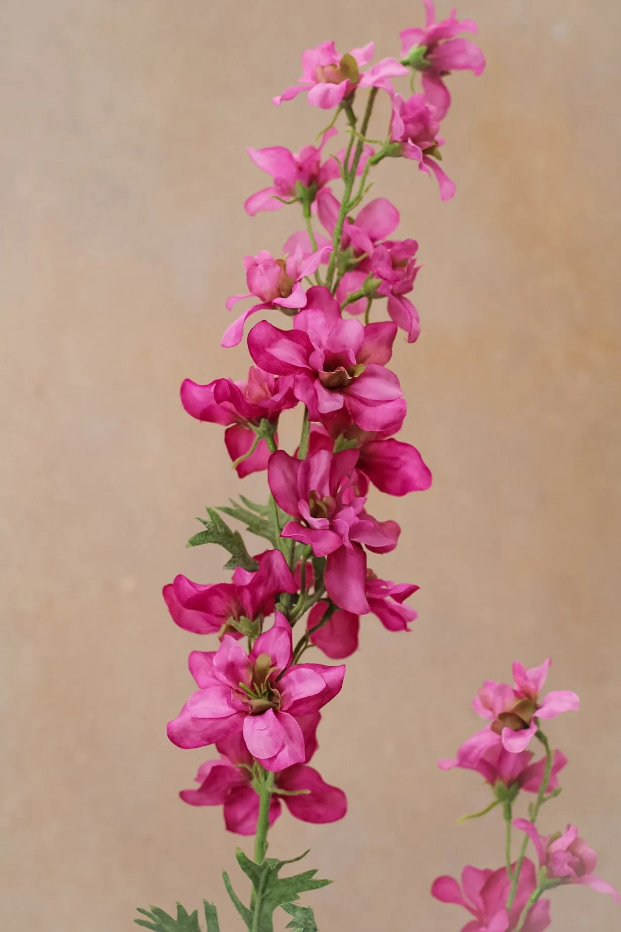 Faux Pink Wild Delphinium Spray