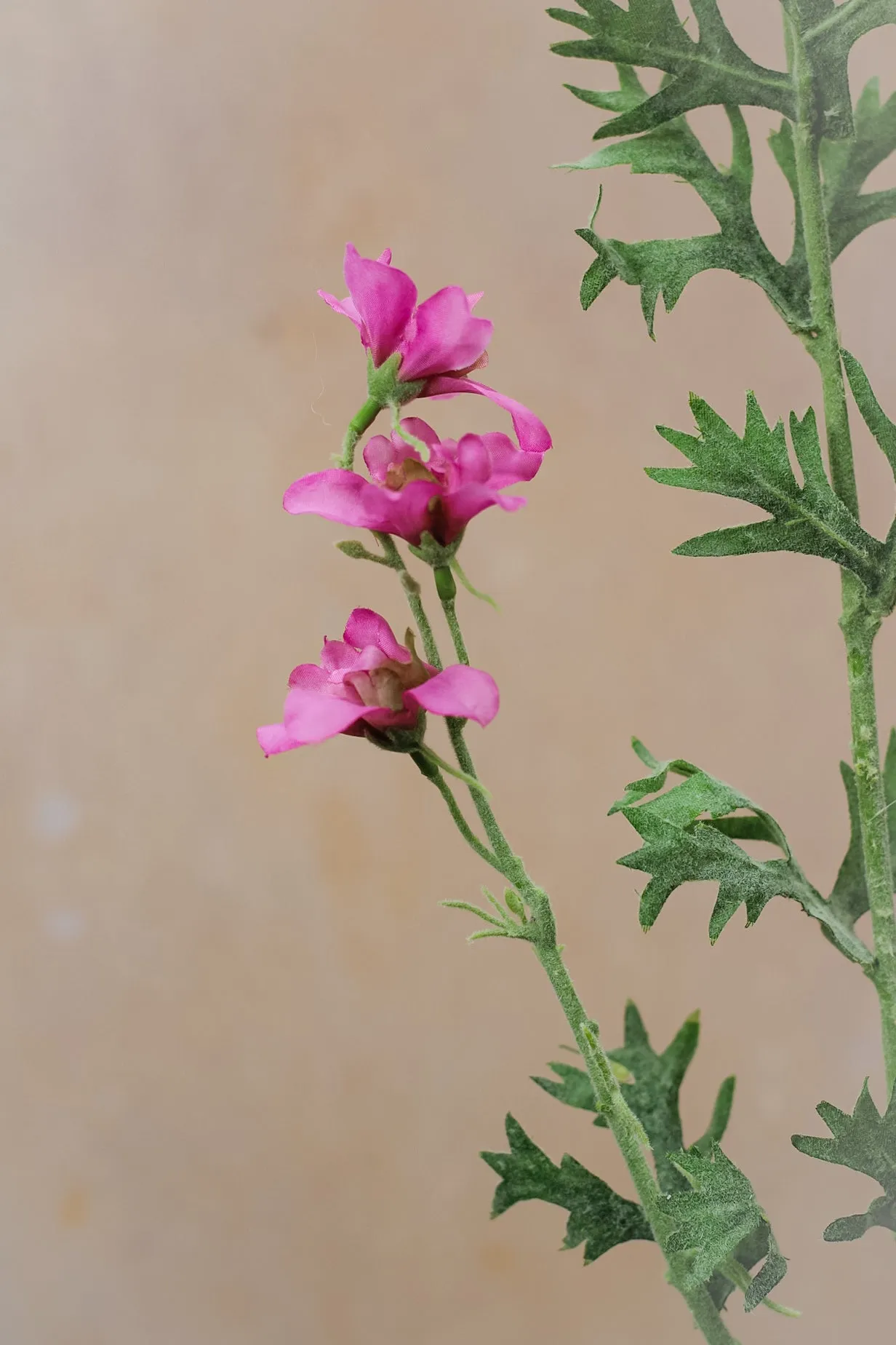 Faux Pink Wild Delphinium Spray