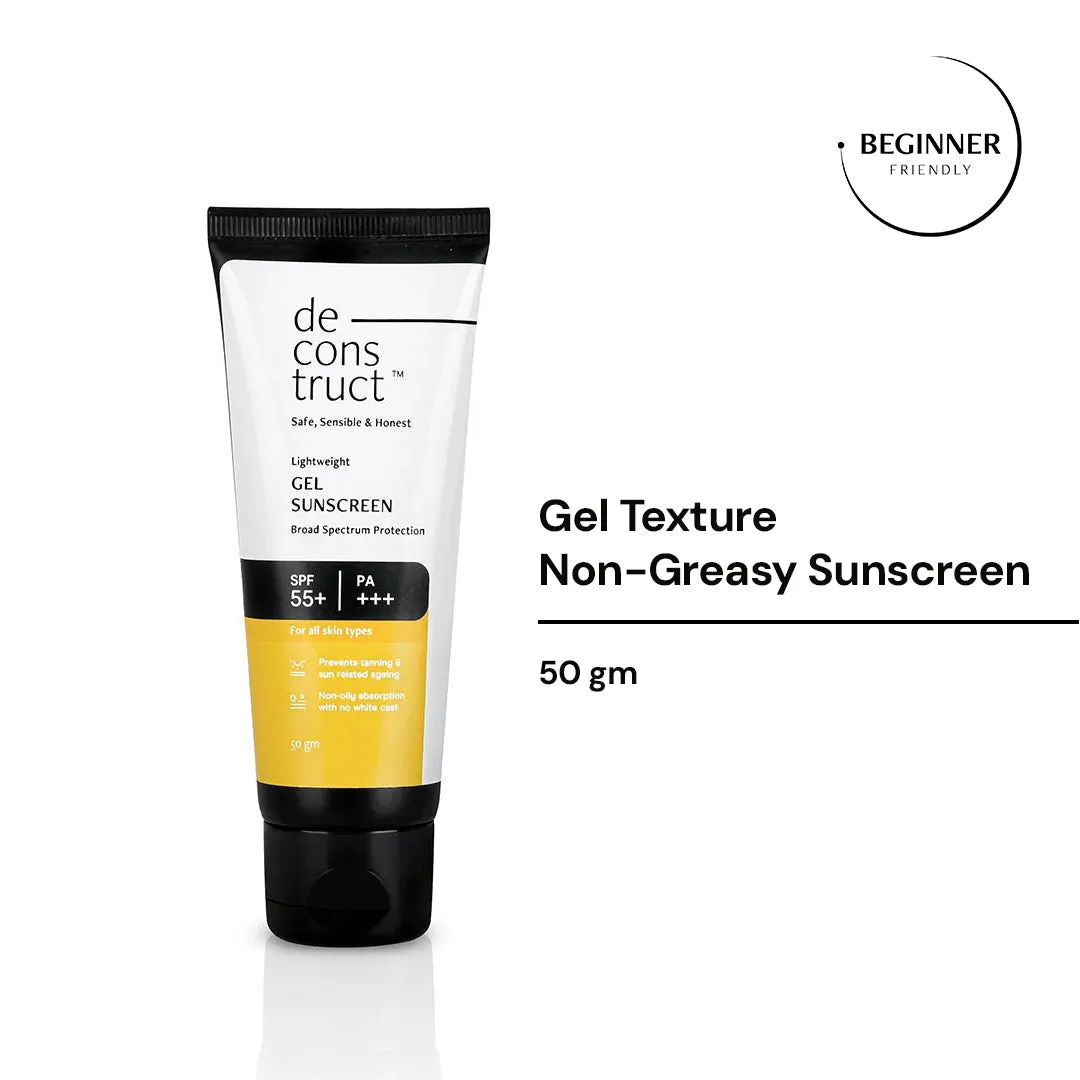 Gel Sunscreen Combo For Oily Skin - Spf 55  And Pa    | Water Resistant Sunscreen