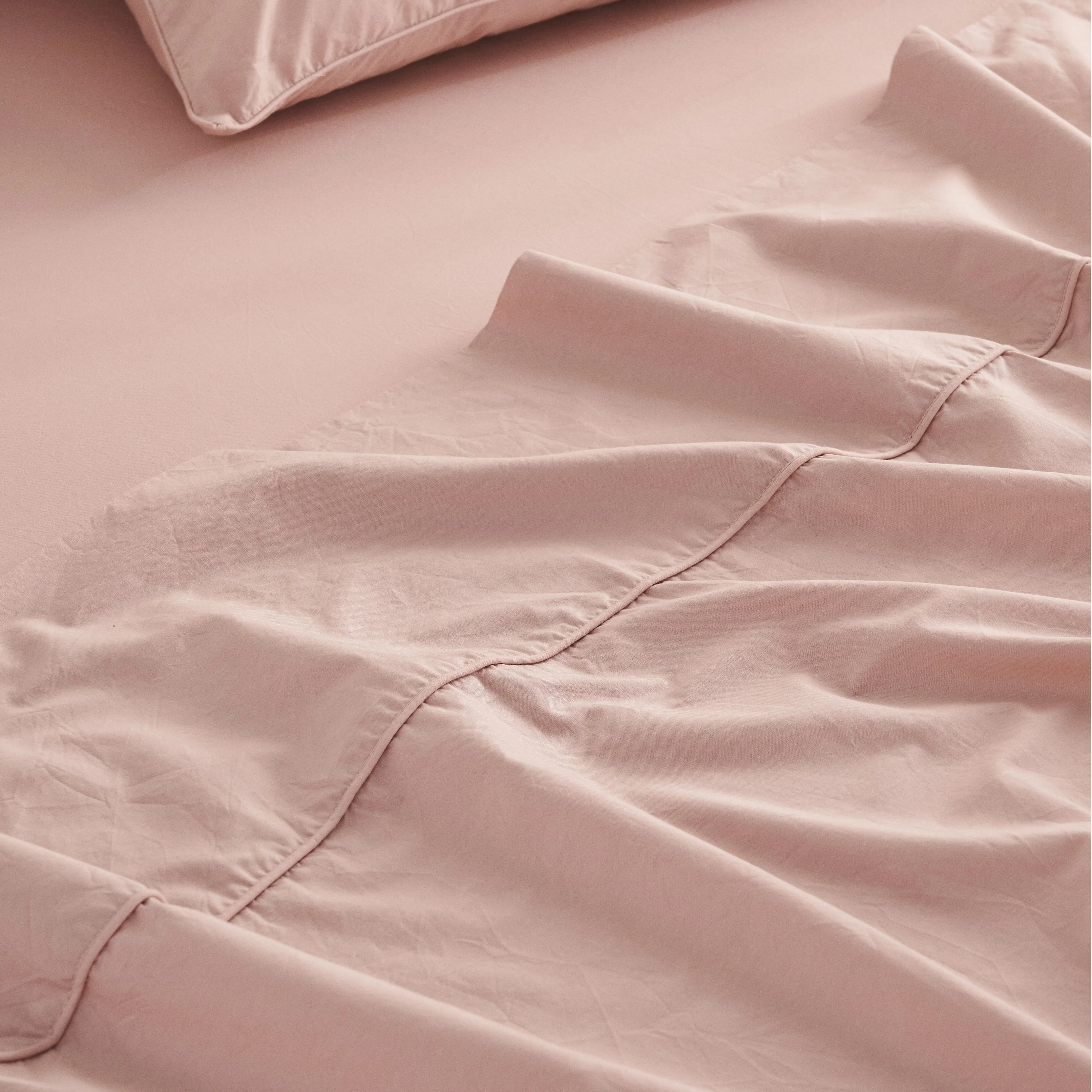 Leo Washed Cotton - Blush Kids Bed Sheets