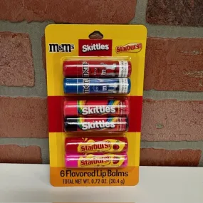 Lip Balm - Candy MM's Skittles - 6 pack