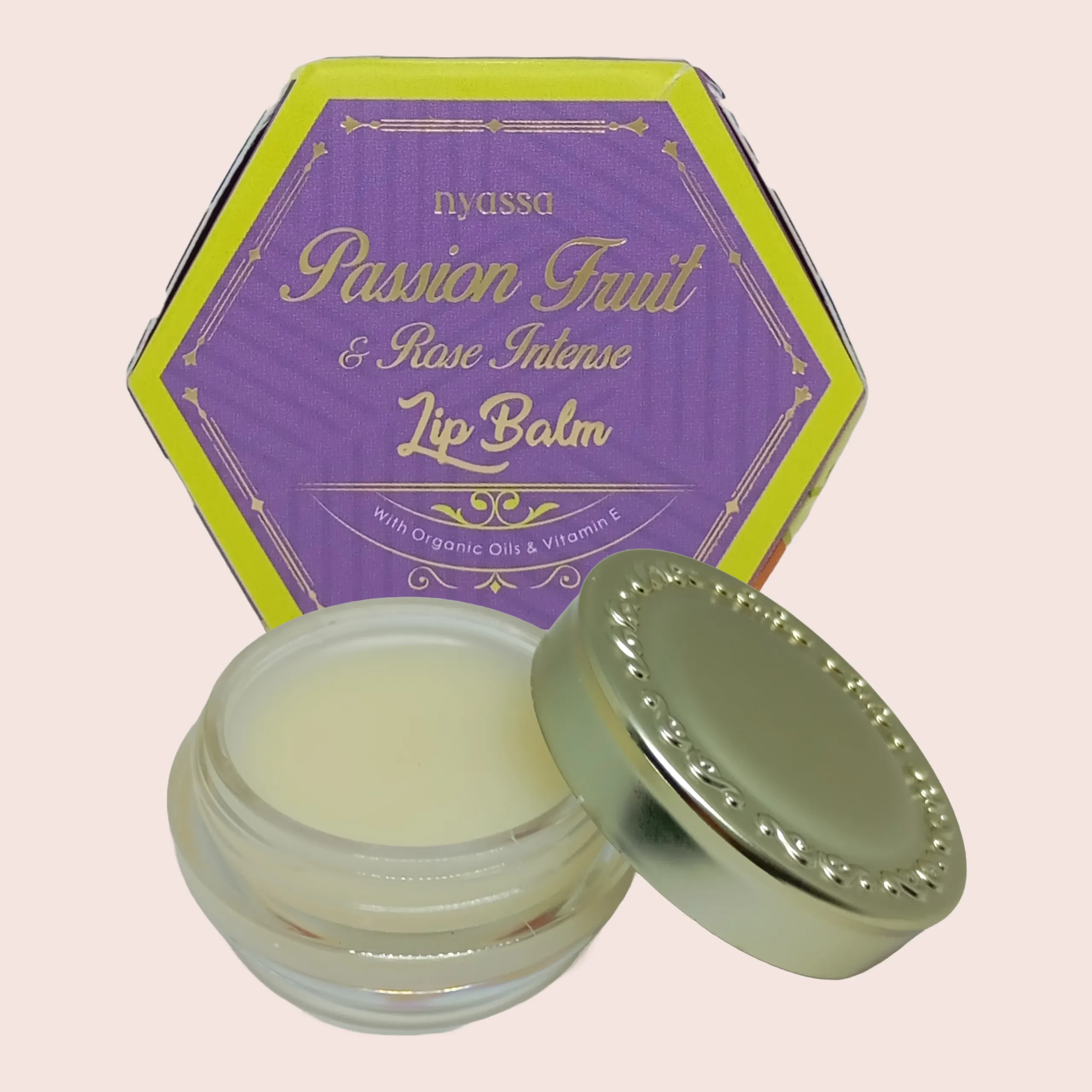 Passion Fruit and Rose Intense lip balm with organic oil and vitamin E - 6gm