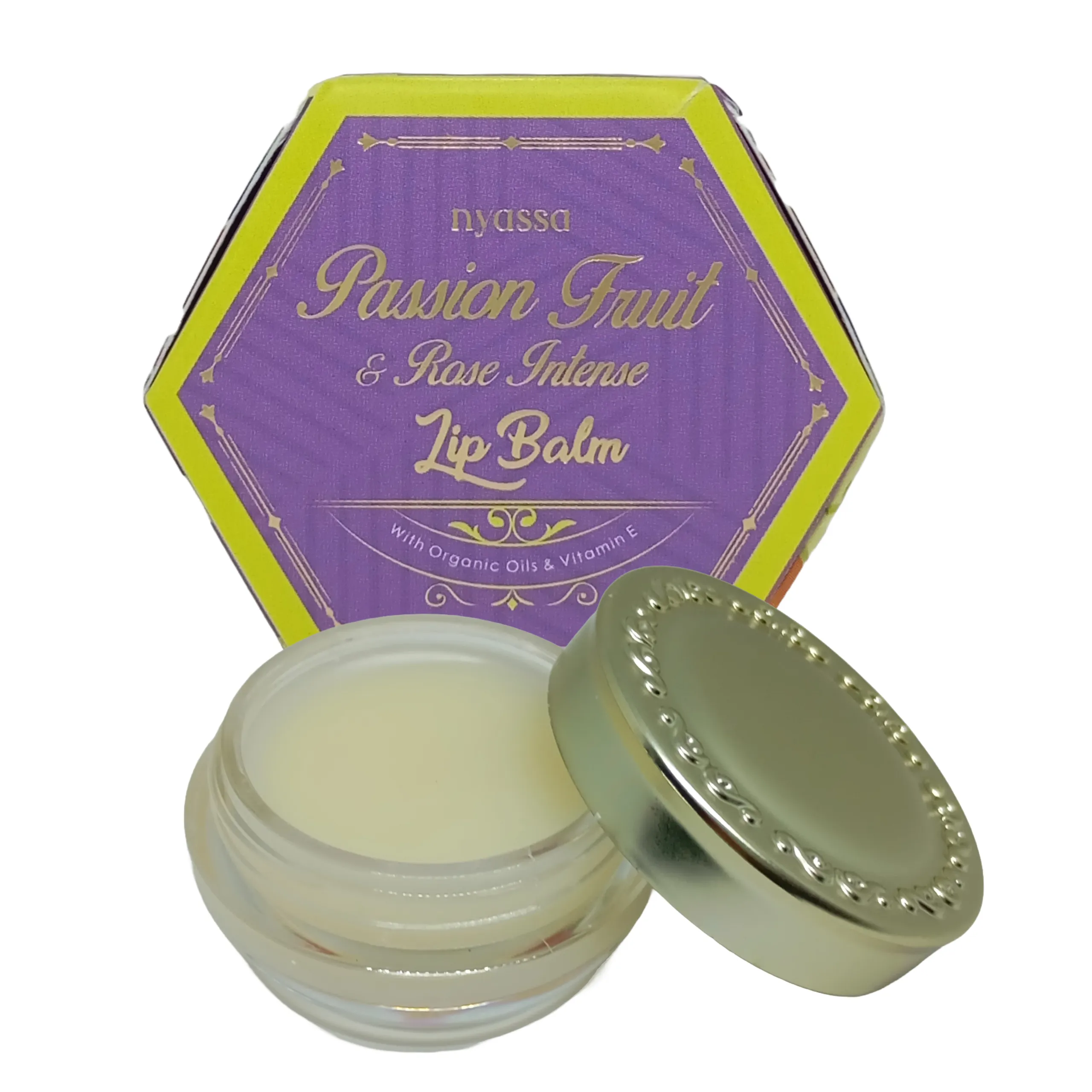 Passion Fruit and Rose Intense lip balm with organic oil and vitamin E - 6gm