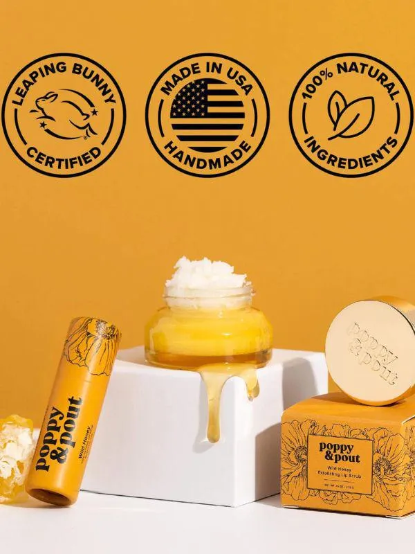 Poppy & Pout Lip Scrub - Wild Honey