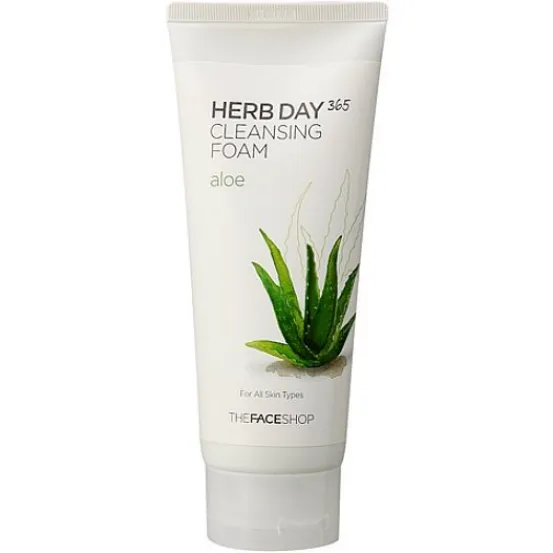 THE FACE SHOP Herb Day 365 Aloe Cleeansing Foam 170ml